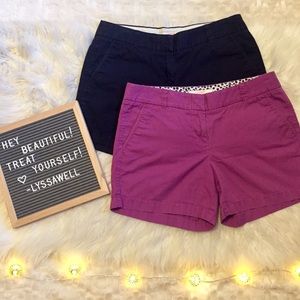 J. Crew Chino Shorts! Navy & Purple! {6}